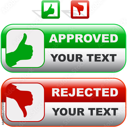Approved and rejected buttons.
