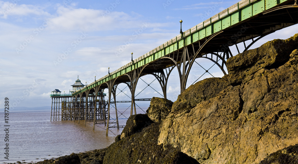 Clevedon pier A Victorian pier against backdrop of Welsh cost