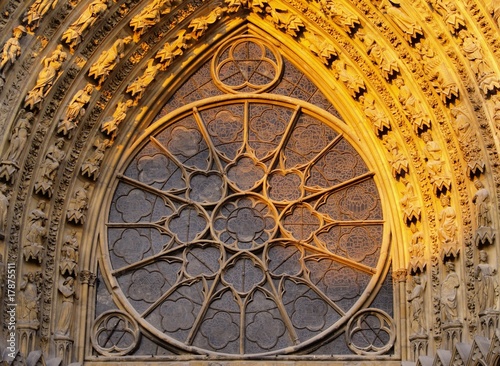 Rosette in Reims Cathedral, France