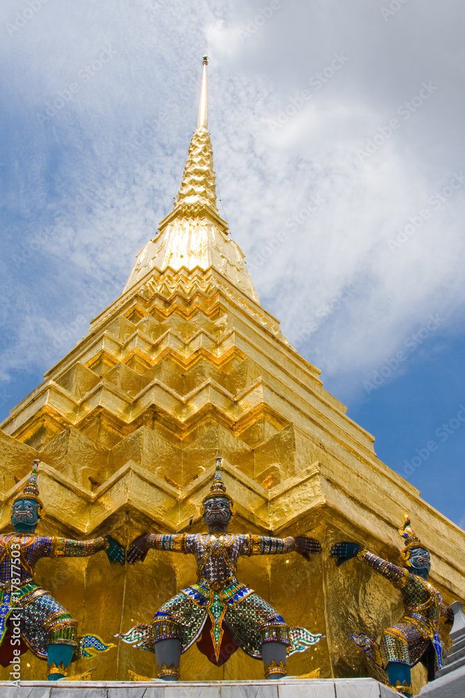 Fototapeta premium The temple in the Grand palace area in Bangkok, Thailand