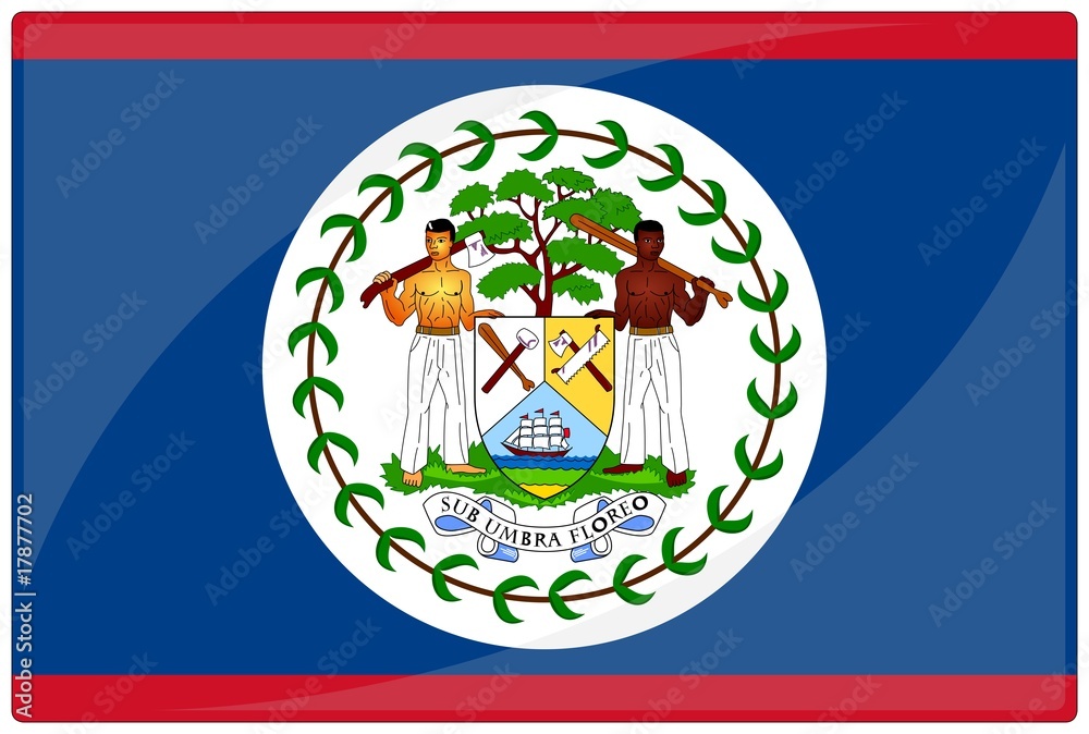 Obraz premium drapeau glassy belize flag