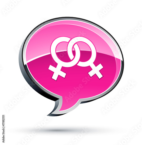 icône internet bulle couple homosexuel femme