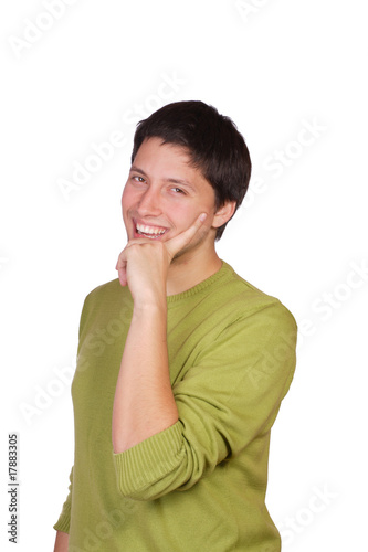 happy young casual man portrait