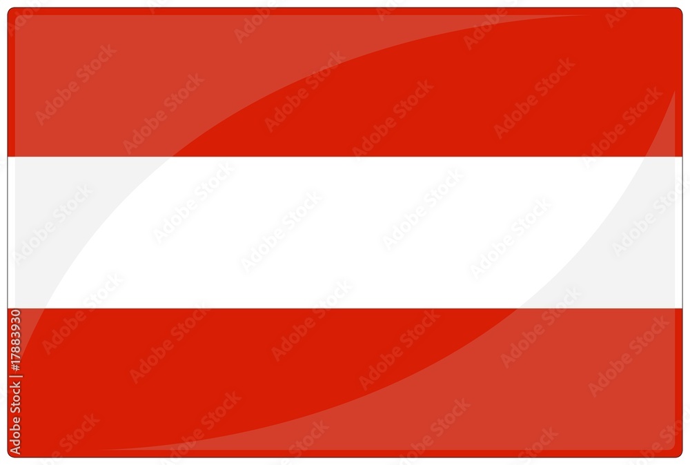 Obraz premium drapeau glassy autriche austria flag
