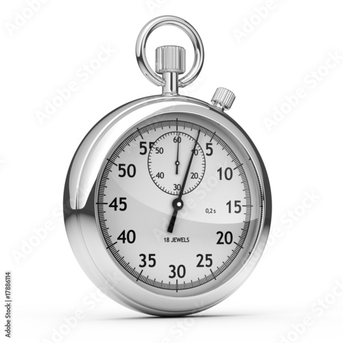 Stopwatch isolated on white - 3d render