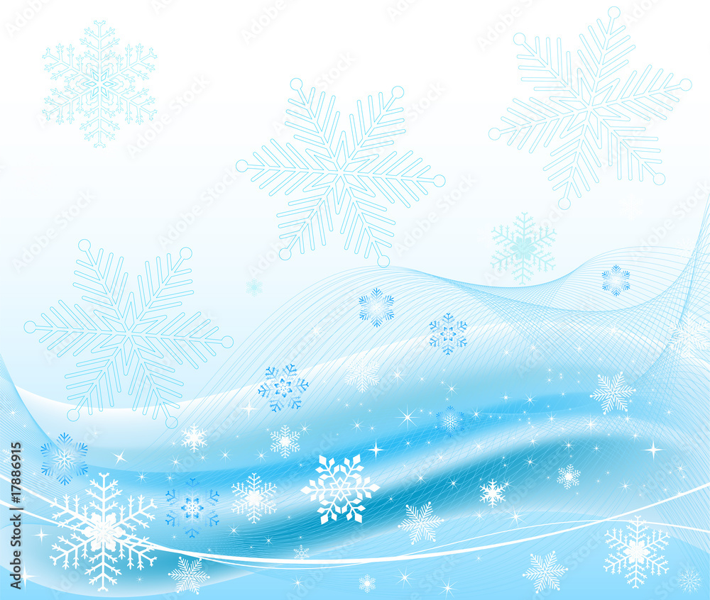 Abstract blue winter background vector Abstract blue winter background vector