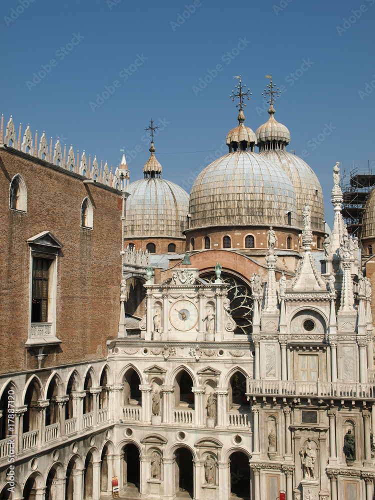 Courtyard of the Doge Palace in Venice, Italy