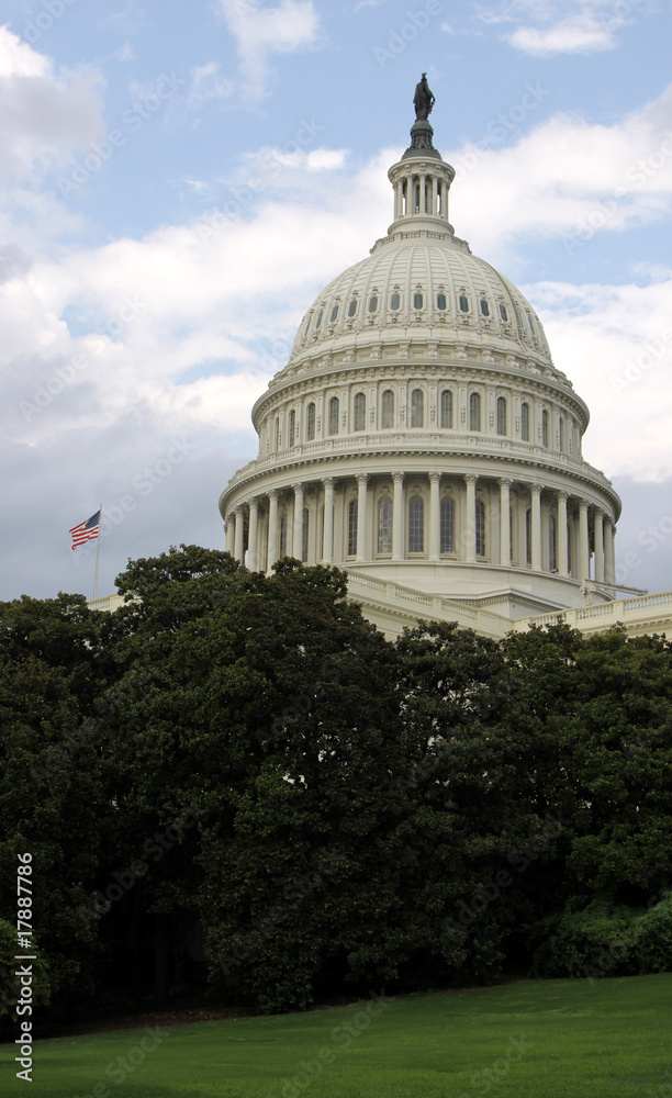 Naklejka premium The west side of the United States Capitol building, in Washington D.C...
