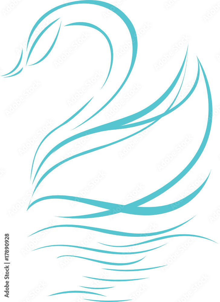 Obraz premium Hand drawn swan