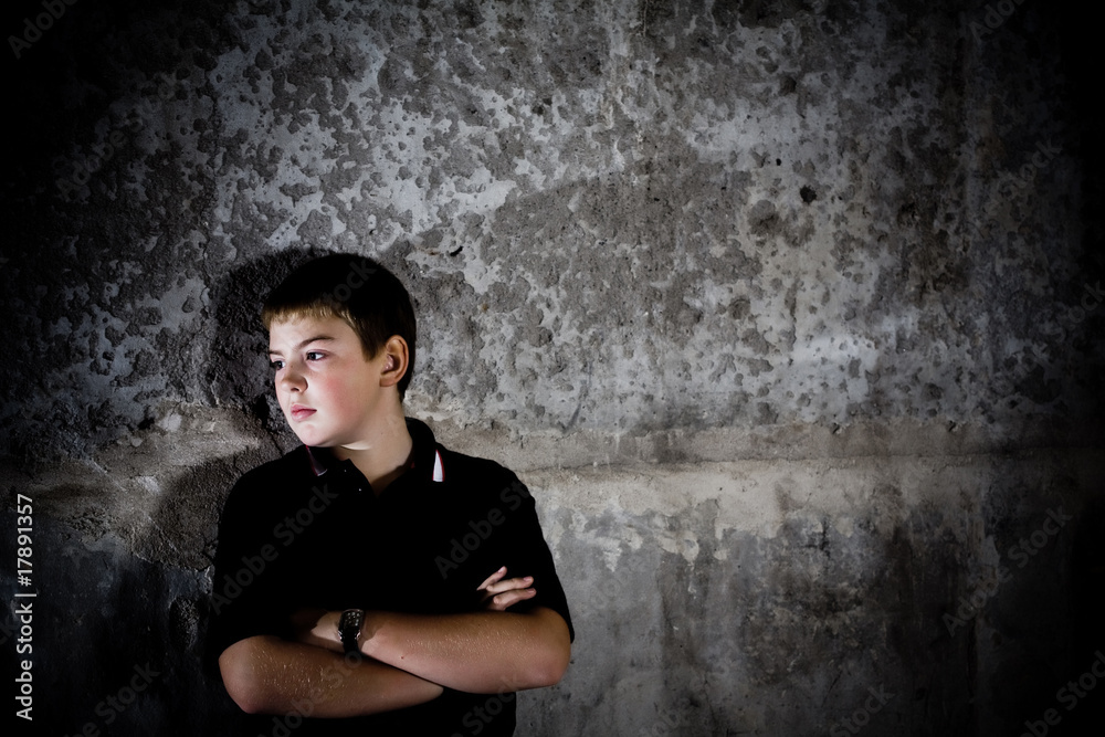 Young teenage boy portrait