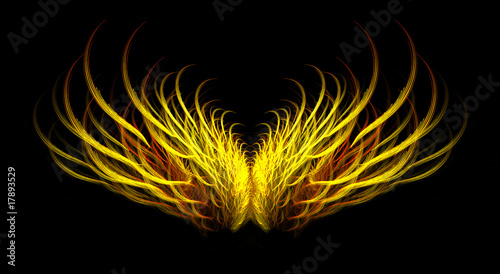Fiery Mythical Angel Wings