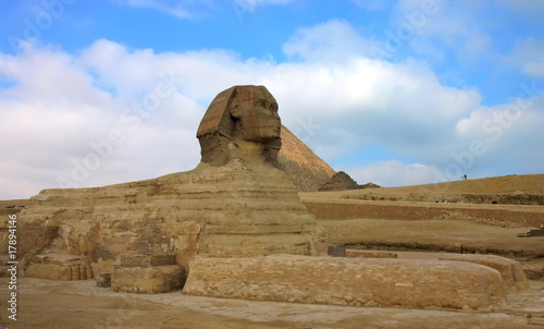 Giza pyramids and sphinx. Egypt.