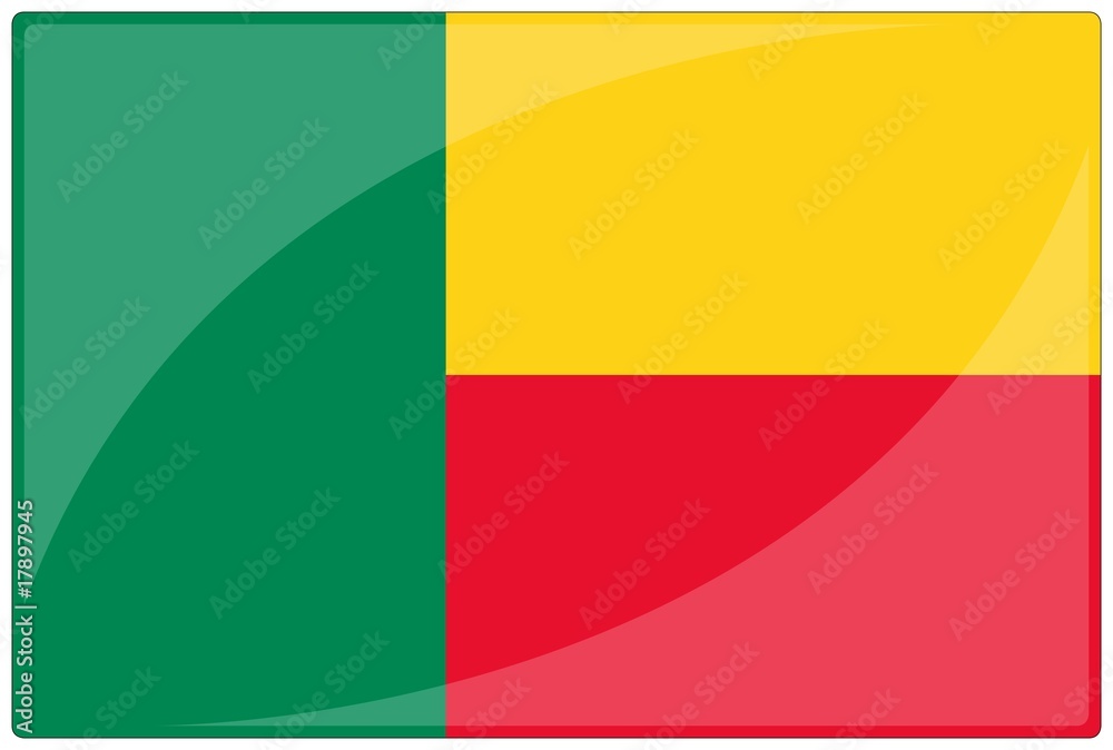 Fototapeta premium drapeau glassy benin flag