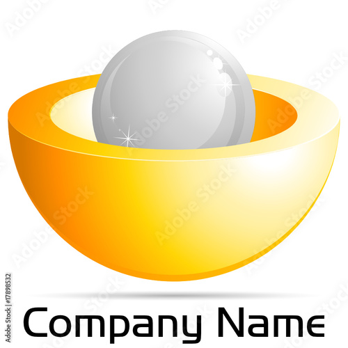 LOGO - Goldschale mit Silberkugel