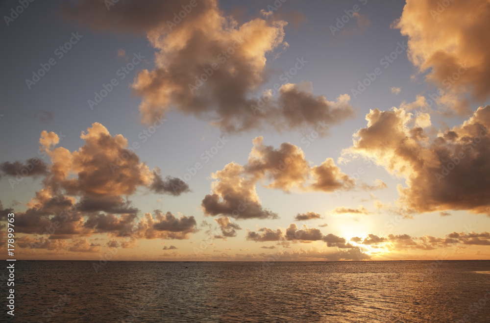 Tropical Sky with Cloudscape and Sun