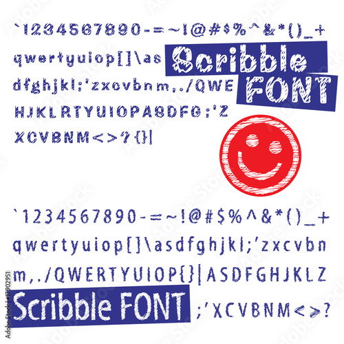 2 vector scribble font
