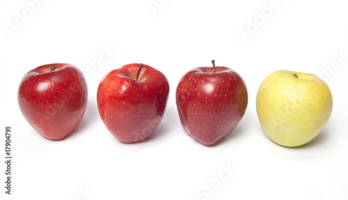 Be different - red and yellow apples