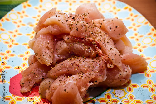 viande fraiche et oignon