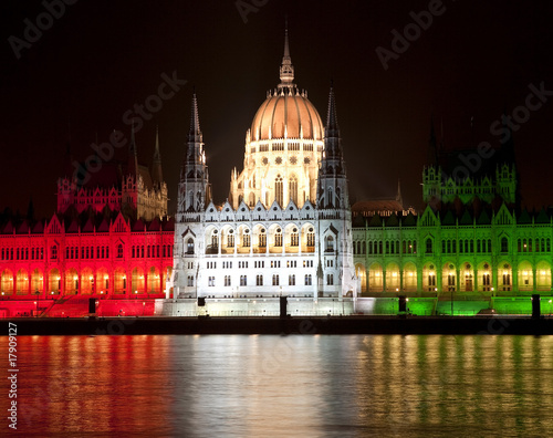The hungarian parliament in Budapest