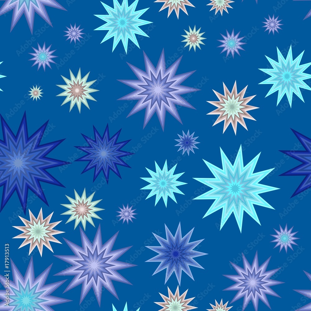 Seamless blue star pattern Seamless blue star pattern
