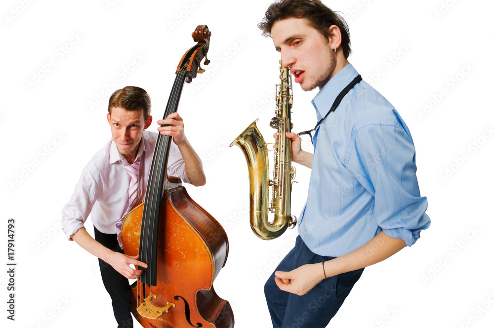 Naklejka premium two cool musicians