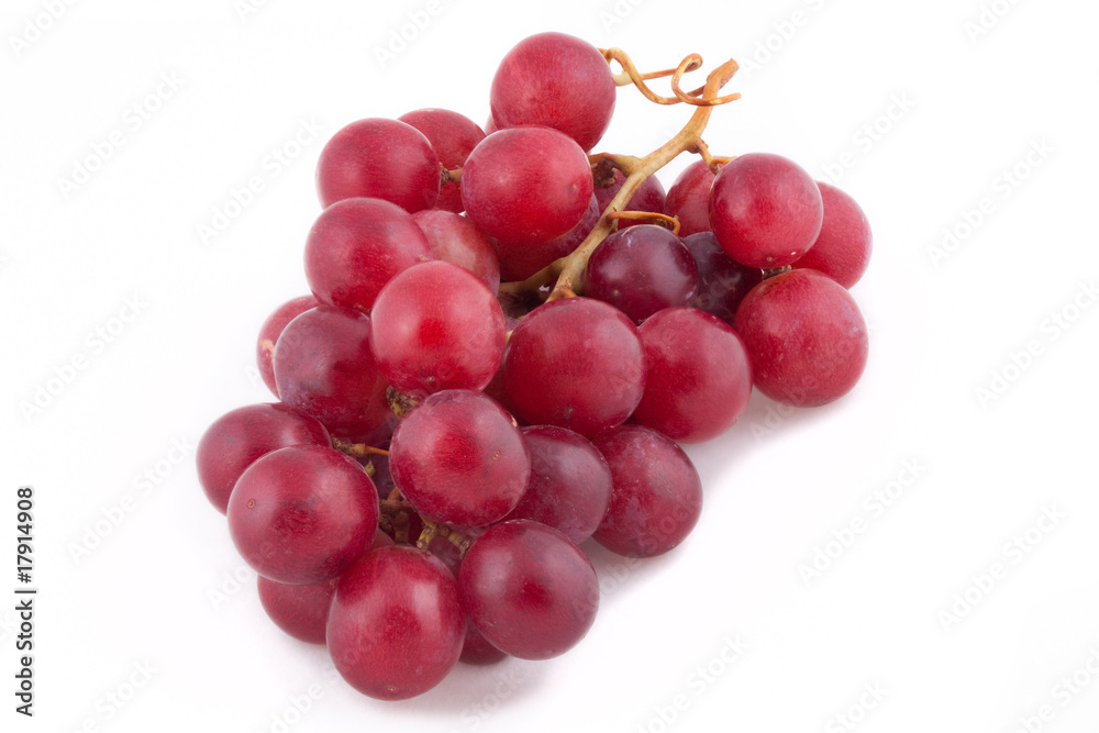 Racimo de uvas rojas