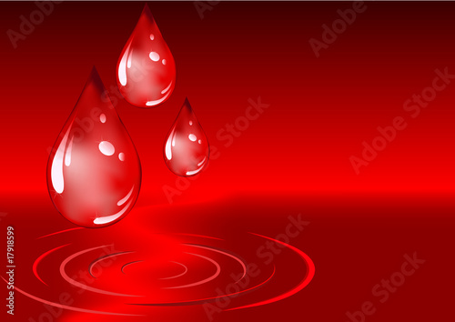 Blood rain drops