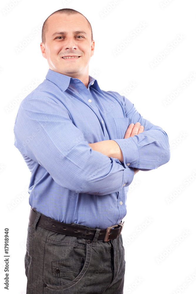 Happy businessman isolated on white background Happy businessman isolated on white background