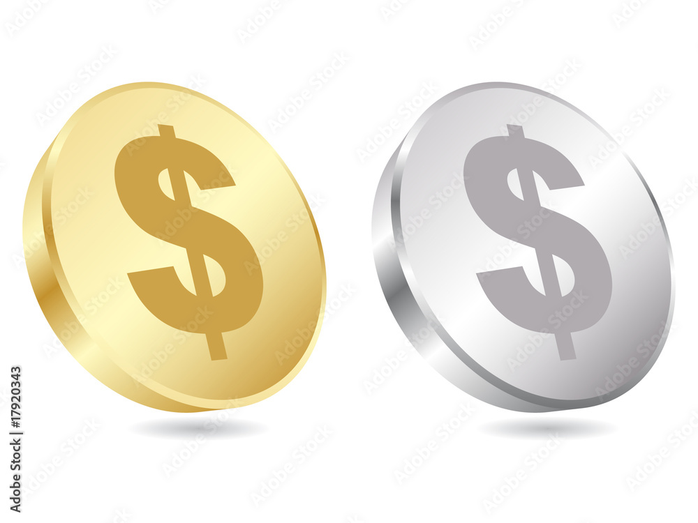 dollar coins vector illustration dollar coins vector illustration