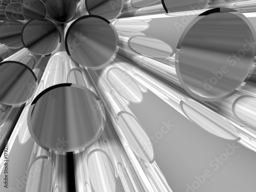 high technology background - chrome tubes