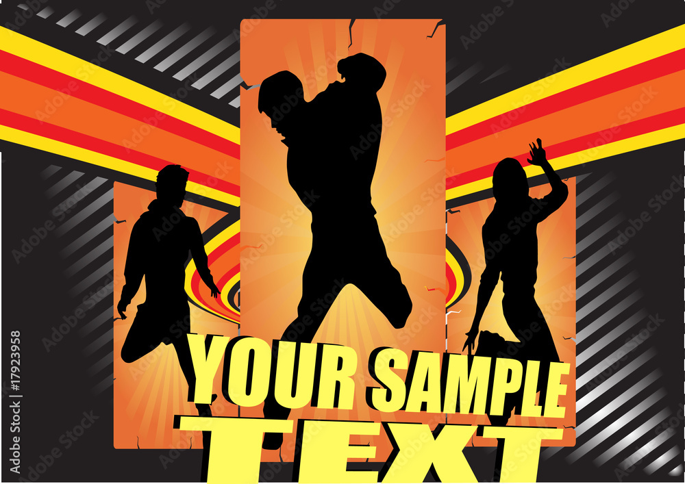 Obraz premium young dynamic people design