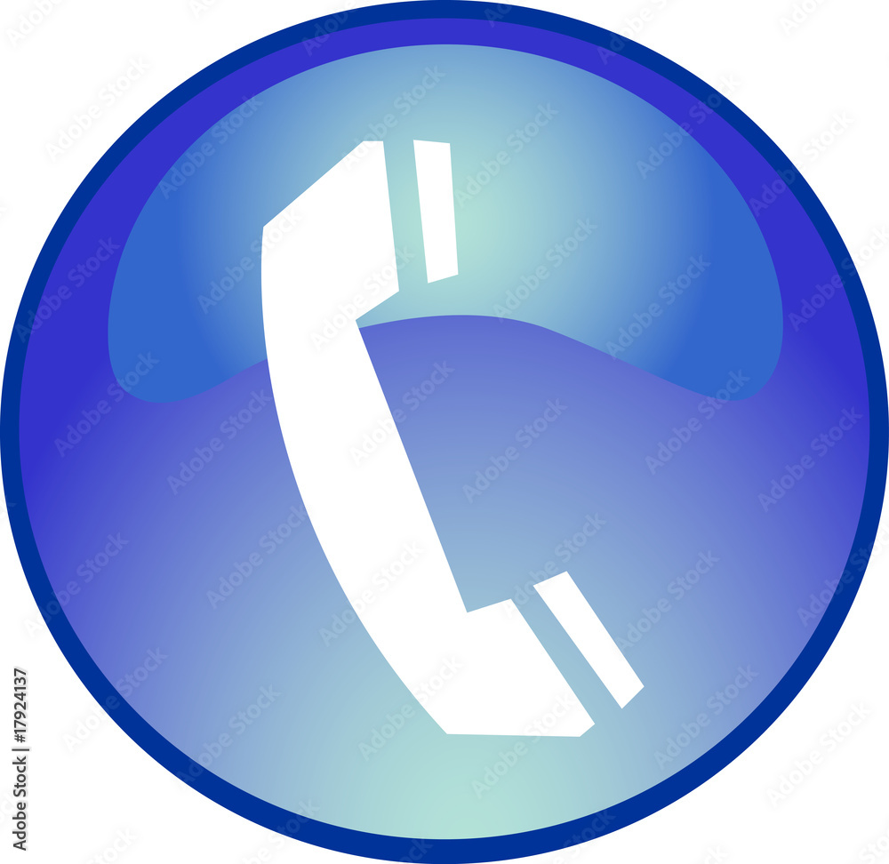 illustration eines blauen buttons mit telefon illustration eines blauen buttons mit telefon