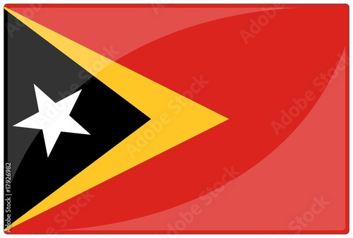drapeau glassy timor oriental east timor flag photo