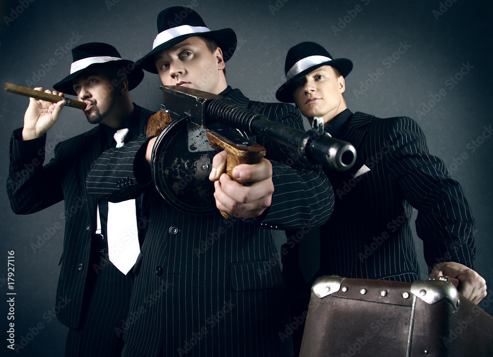 Three Gangsters Gangster Gang Photo Stock Foto Adobe Stock