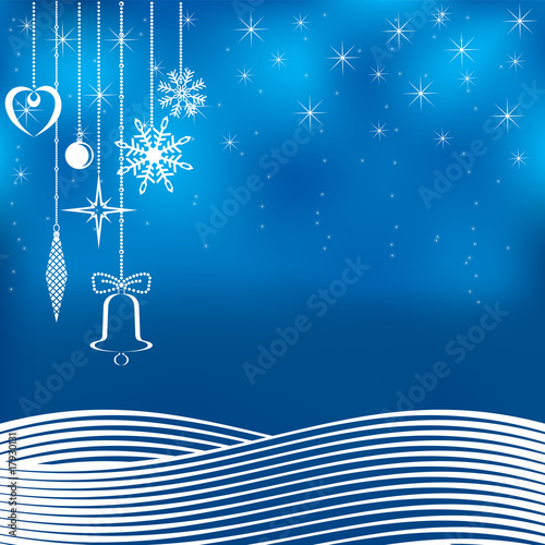 Blue Christmas background.