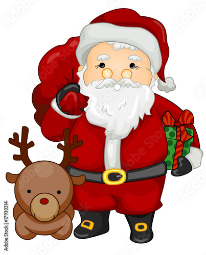 Santa Claus and Reindeer