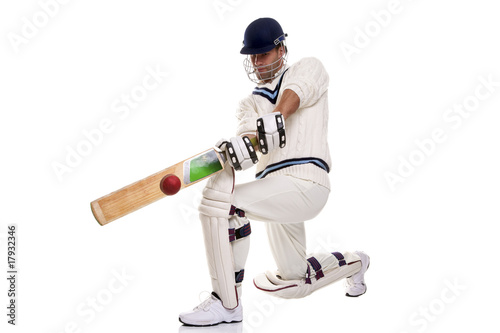 Cricketer playing a shot