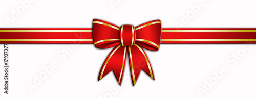 Red Christmas bow photo