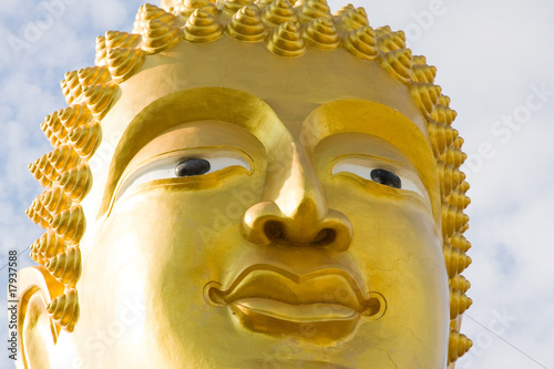 Buddha image in a temple at Thailand