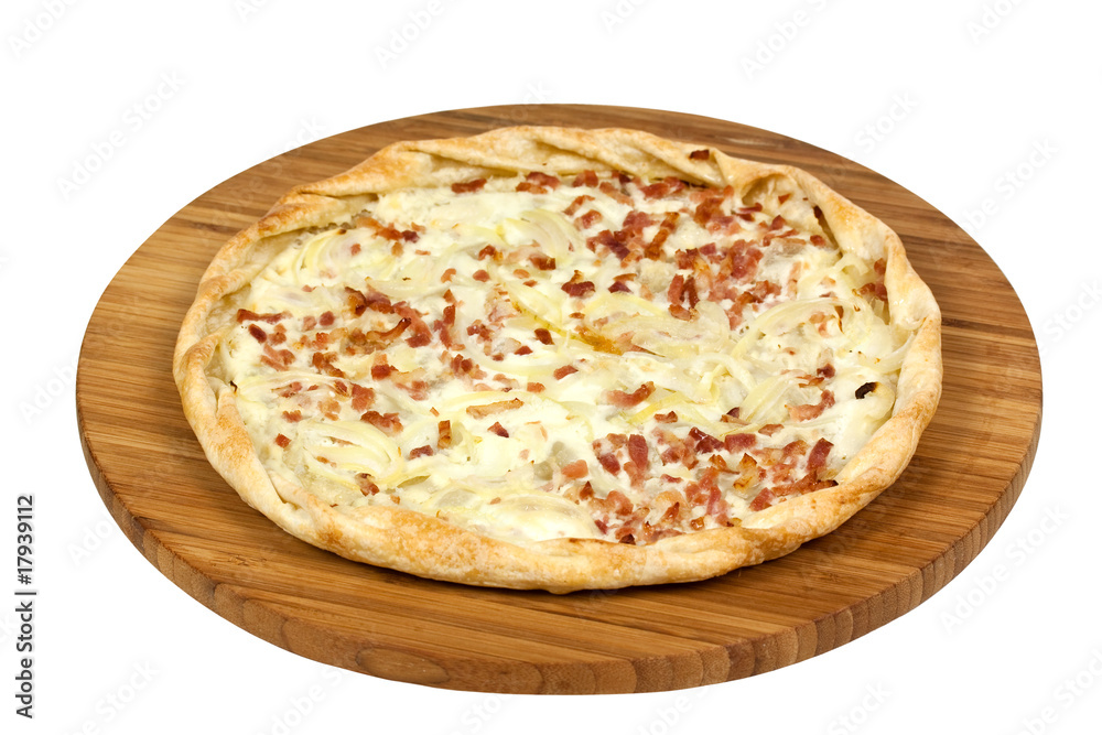Flammkuchen, freigestellt Flammkuchen, freigestellt