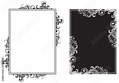 Obraz na plátně White and black frames