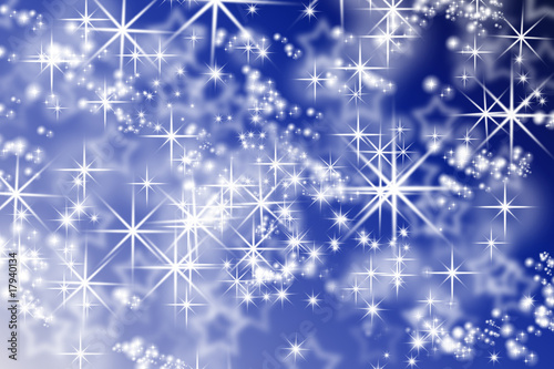 abstract bright flake shapes on a colorful blue background. chri