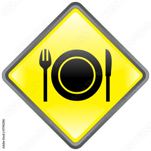 Panneau "Restaurant" -- "Restaurant" Signpost