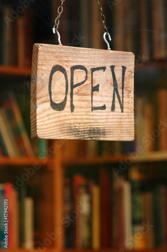 Open book shop photo