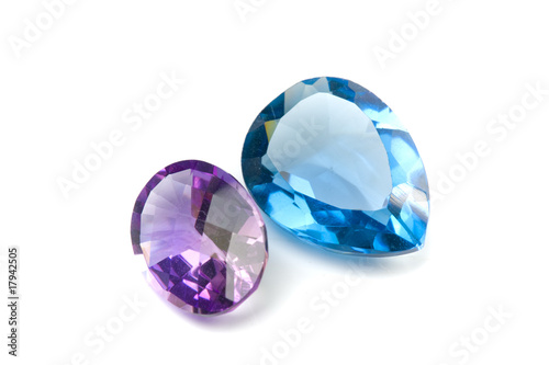 Amethyst and Aquamarine Gems
