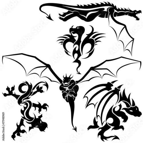 Tattoo Dragons 05 - black t...