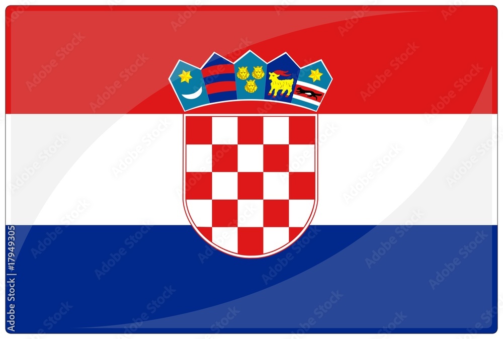 drapeau glassy croatie croatia flag