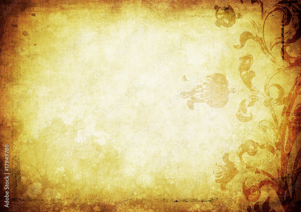Fototapeta premium grunge floral background with space for text or image