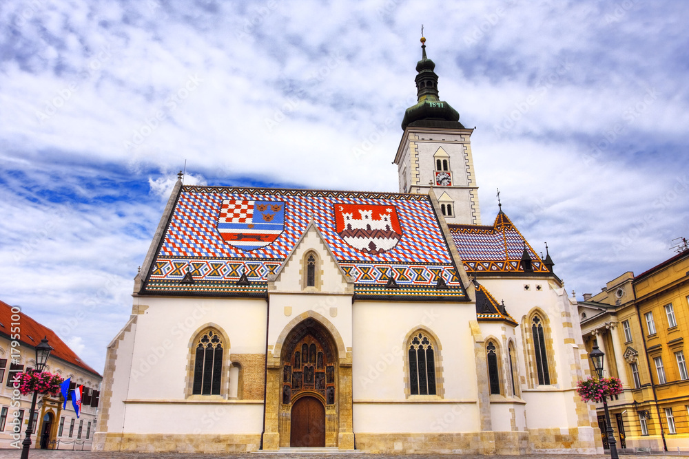 Fototapeta premium St.Mark's Church in Zagreb
