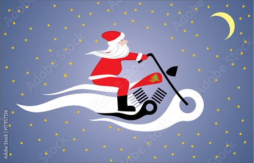 Santa on a motorcycle